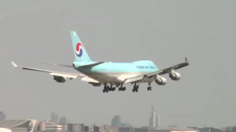 Plane landing 6 Stock Footage 11438403