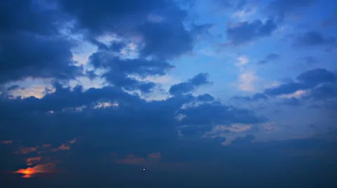 Plane is landing on a background of blue sky Video stock 38286627