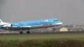 Plane landing close up, KLM fokker 70 HD Footage