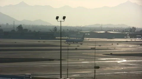 Plane landing Stock Footage 654191