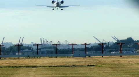 Plane landing Stock Footage 8456894