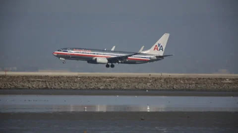 Plane Landing Stock Footage 35478193