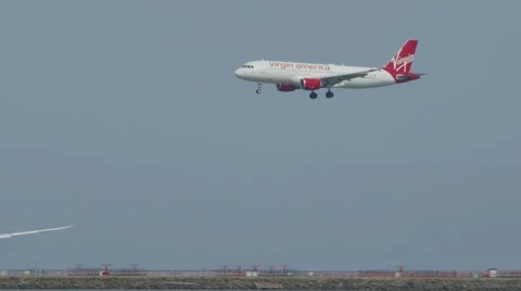 Plane Landing Stock Footage 42265749
