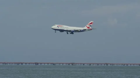 Plane Landing Stock Footage 42266422