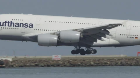 Plane Landing Stock Footage 42356596