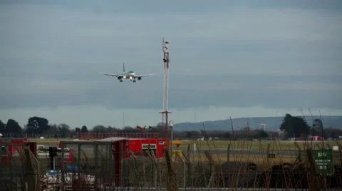 Plane Landing Stock Footage 46596479