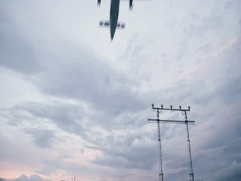 Plane Landing Stock Footage 78245124