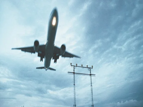 Plane Landing Stock Footage 78245241