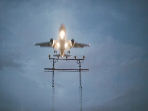 Plane Landing Stock Footage 78245276