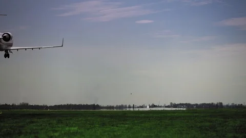 The plane is landing Video stock 97268156