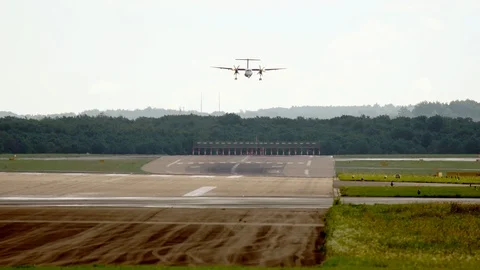 The plane is landing Stock Footage 102729271