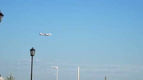 The plane is landing Stock Footage 113535000