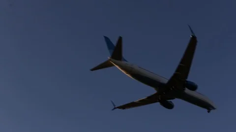 The plane is landing Stock Footage 115887945