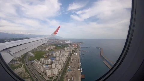 Plane Landing Stock Footage 127685266