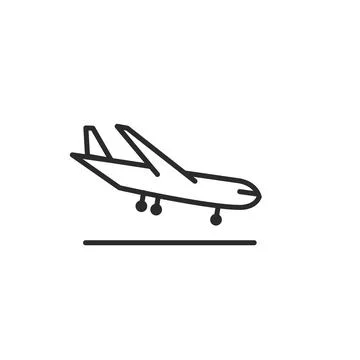 Plane landing icon Stock Illustration