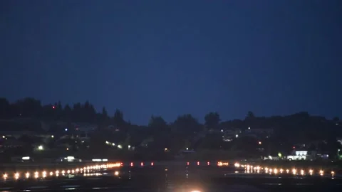 Plane landing at night Vidéo 207413431