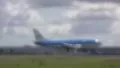 Plane landing out of focus HD Footage