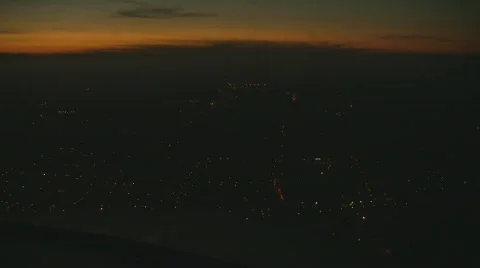 PLANE LANDING OXNARD I RIGHT-EYE Stock Footage 285707