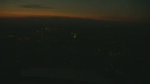 PLANE LANDING OXNARD II LEFT-EYE Stock Footage 285716