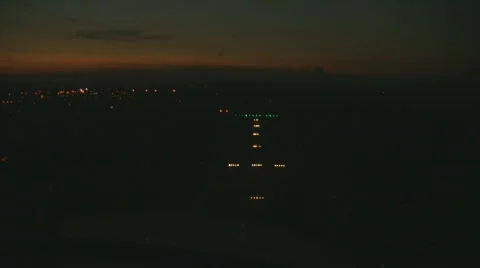 PLANE LANDING OXNARD III LEFT-EYE Stock Footage 285728