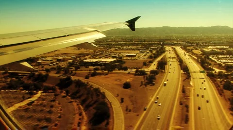 Plane Landing Phoenix Stock Footage 960139