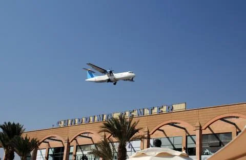 Plane landing Stock Photos