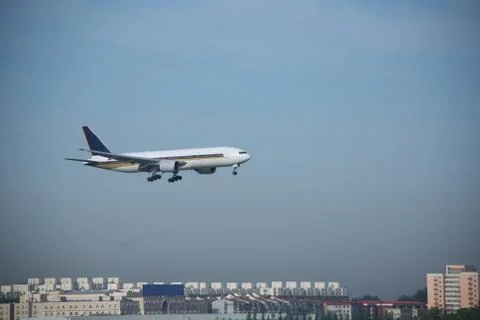 Plane landing Stock Photos