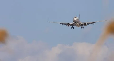 Plane landing Stock Photos