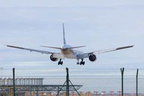 Plane landing 스톡 사진