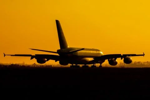 Plane landing Stock Photos