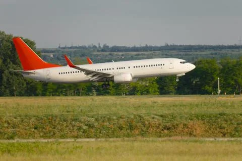 Plane landing Stock Photos