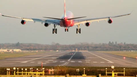 Plane Landing on Runway 스톡 동영상 11263663