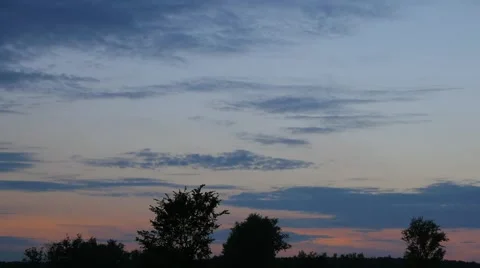Plane landing in sunset sky Stock Footage 52535242