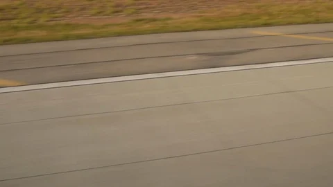 Plane landing wing shadow Stock Footage 91972145