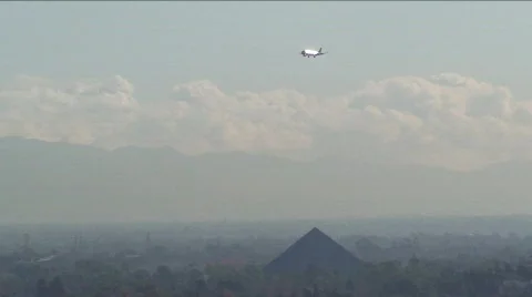 Plane lands 2 Stock Footage 856824