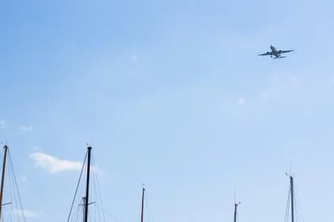 Plane lands Stock Photos