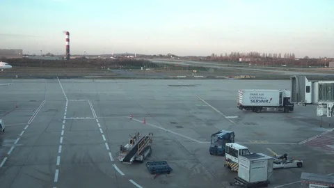 Plane is leaving Stock Footage 125342474