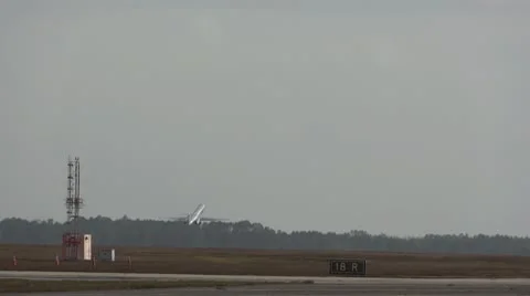 Plane lifting off Stock Footage 10734644