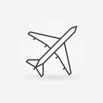 Plane linear icon Stock Illustration
