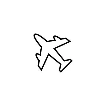 Plane linear vector isolated icon Stock Illustration