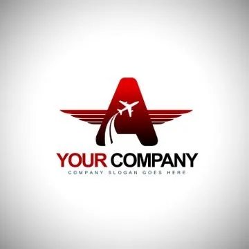 Plane Logo design Illustrazione stock