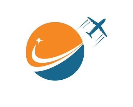 Plane logo vector icon illustration design Stock Illustration