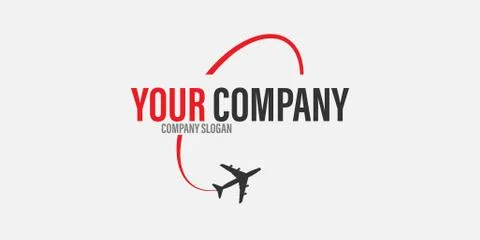Plane logo vector travel fly design symbol concept. Aviation vacation airline Illustration