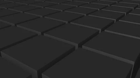 A plane made of secret 3D cubes. Desktop wallpaper. Rendering an image. Stock Illustration