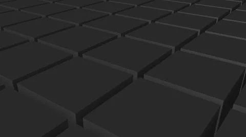 A plane made of secret 3D cubes. Desktop wallpaper. Rendering an image. Stock Illustration
