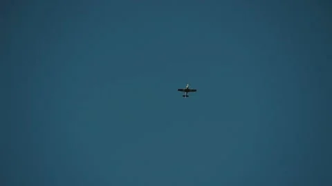 The plane makes a barrel Stock Footage 147716516