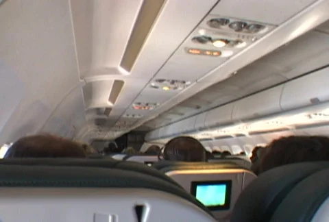 Plane Malfunction from Interior Stock Footage