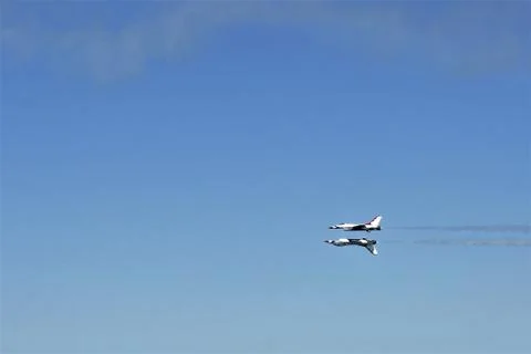 Plane mirror mirage Stock Photos