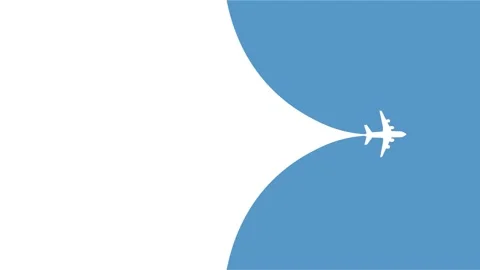 Plane movement from left to right transition animation Vídeo Stock 342390841