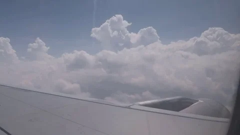 The plane moves along the runway view from the window of the plane. Stock Footage 115545794